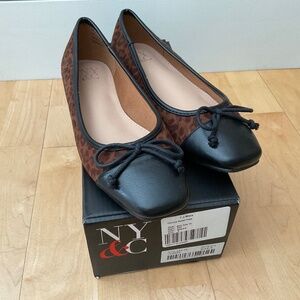 Animal print ballet flats